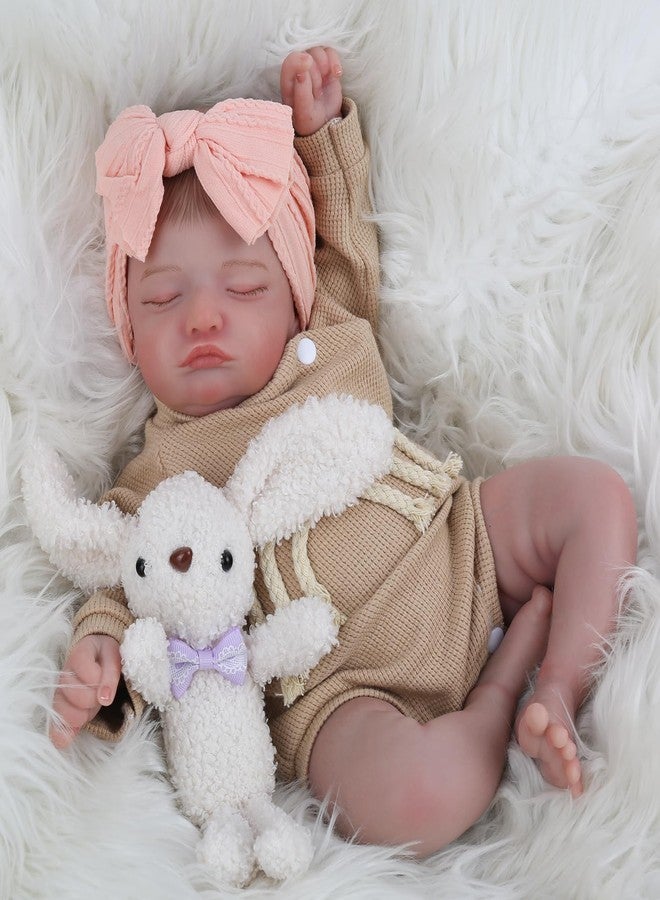 KSBD Lifelike Reborn Baby Dolls-20 inch Sleeping Realistic Newborn Baby Dolls, Soft Cloth Body with Feeding Toy for Kids Age 3 + - Image 4